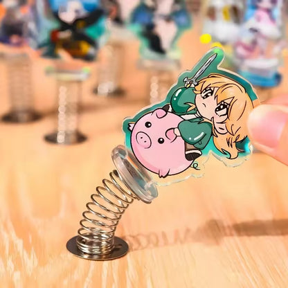 Custom Acrylic Spring Shaker Stand Anime Star Pet Cute Creative Desktop Ornament Customization