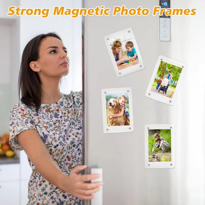 Custom Acrylic Fridge Magnet Photo Frame Cute Magnetic Charm for Home Decor Gifts Souvenirs
