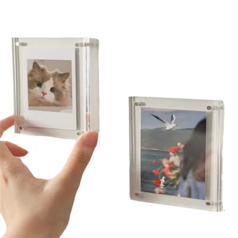 Custom Acrylic Fridge Magnet Photo Frame Cute Magnetic Charm for Home Decor Gifts Souvenirs