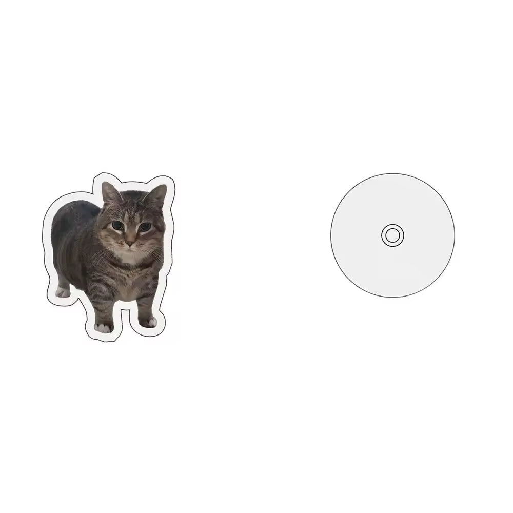 Customised 360-degree rotating acrylic cat display stand – desk decoration and stress-relief toy