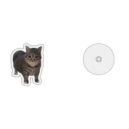 Customised 360-degree rotating acrylic cat display stand – desk decoration and stress-relief toy