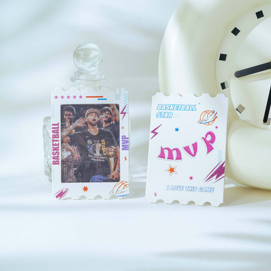 Custom  Acrylic Star Card Keychain Five Flash Silk Flower Basketball Pendant Curry  Fan Peripheral Irving Morant Durant