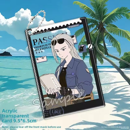 Design Custom Keychain Anime Acrylic Transparent Card Customizable PVC Keychain Pendant with Postcard & Polaroid Photo