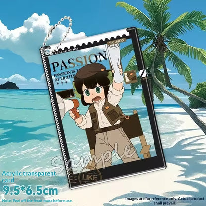 Design Custom Keychain Anime Acrylic Transparent Card Customizable PVC Keychain Pendant with Postcard & Polaroid Photo