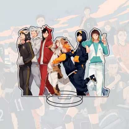 Custom Standee Haikyuu Volleyball Anime Team Acrylic Desktop Stand Figure Hinata Shoyo Kageyama Tobio Gift Decoration