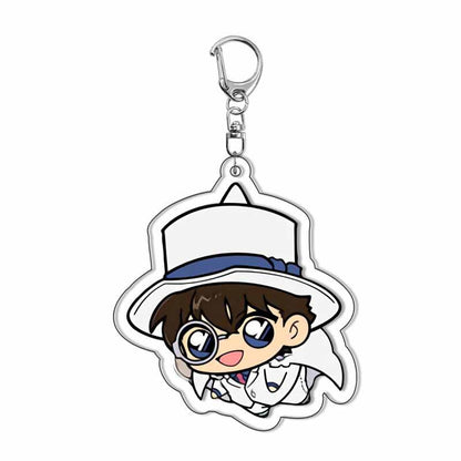Detective Conan Acrylic Keychain  Conan Edogawa Ran Mouri Transparent School Bag Pendant Keyring