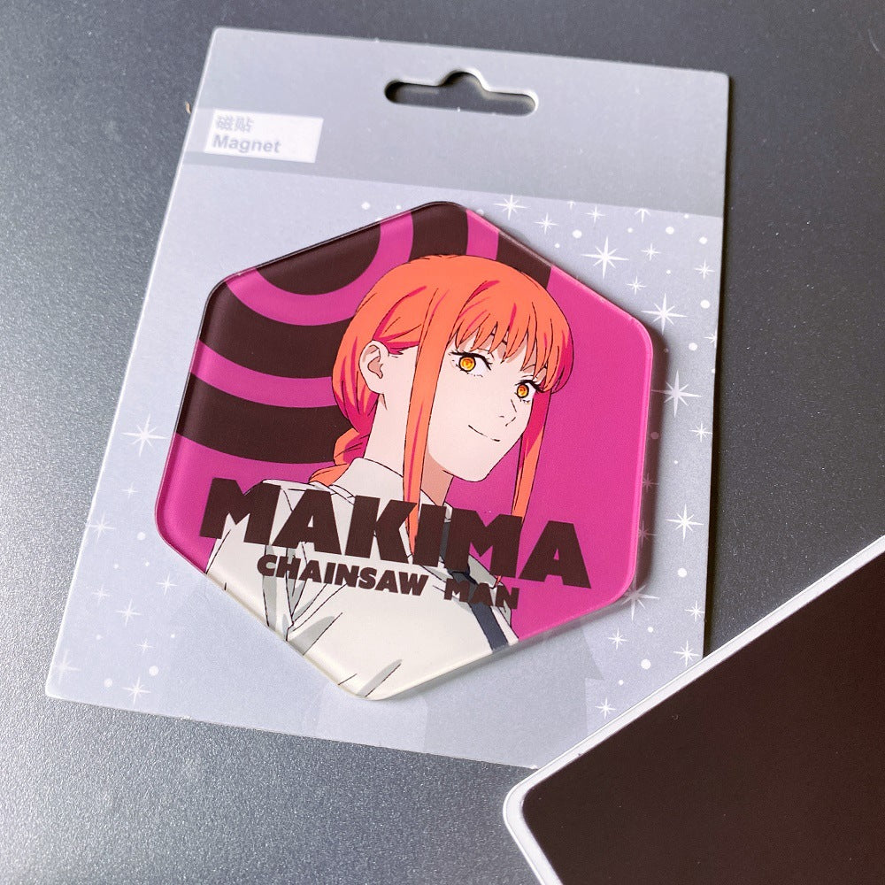 Anime Style Acrylic Fridge Magnet Set Creative Cartoon Magnetic Kitchen Decor Gift