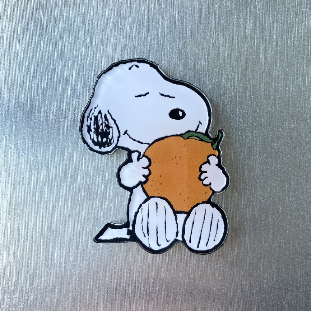 Custom Cute Cartoon Dog Fridge Magnets  Garden Series Soft Magnetic Refrigerator Decor