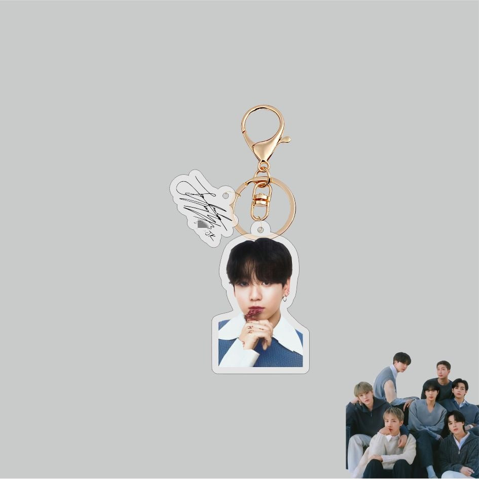 KPOP Idol Bangtan Boys Lightweight Photo Keychain UV Printing  for Backpack Bag Accessories Gift