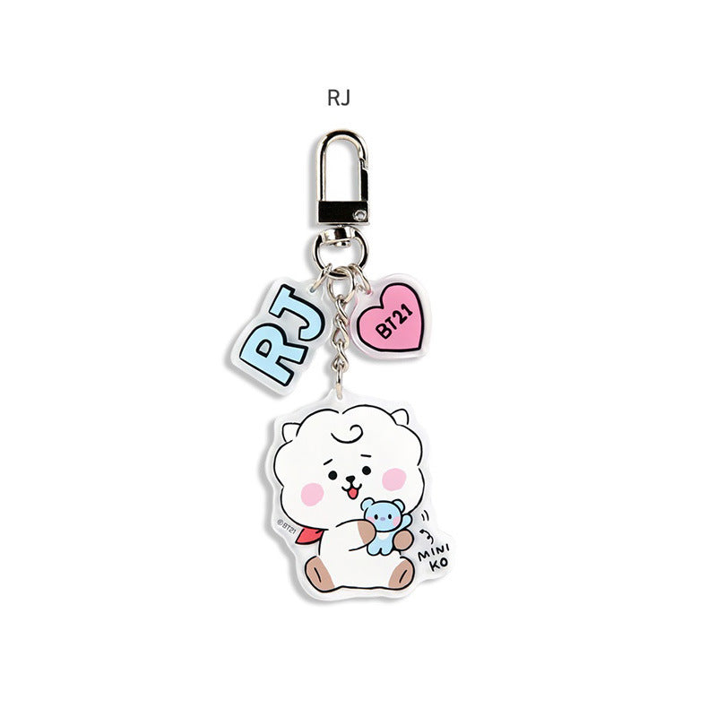 Kpop Idol Custom BTS Acrylic Keychain Cartoon Idol Style Charm Pendant for Gifts Souvenirs Fans