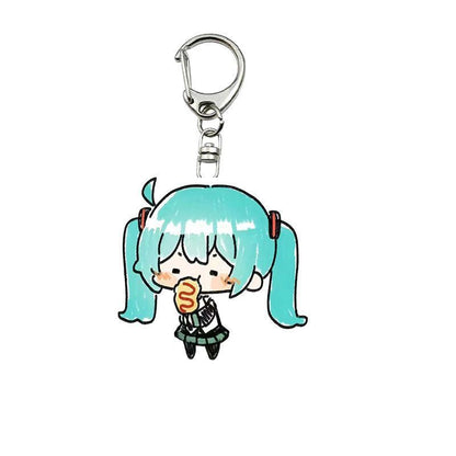 Hatsune Miku Acrylic Keychain – Cute Anime Girl Keyring, Creative Kawaii Pendant Accessory