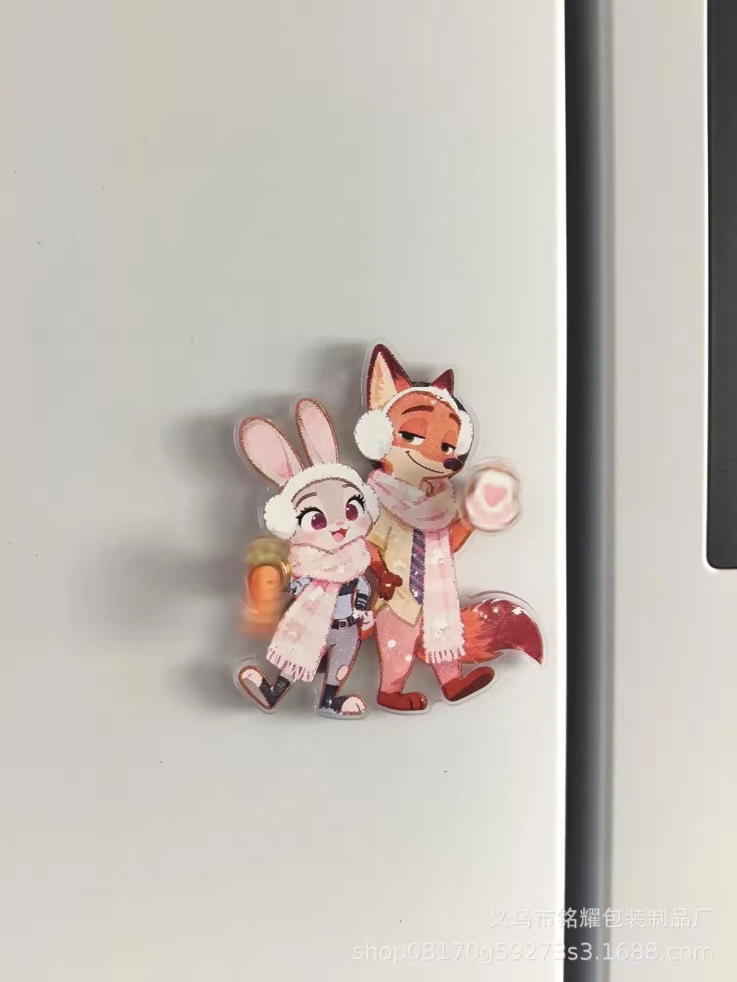 Zootopia Rotating Magnetic Acrylic Fridge Sticker Custom Acrylic Charm