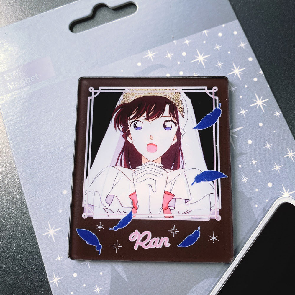Anime Style Acrylic Photo Frame Fridge Magnets  Polaroid-Inspired Magnetic Refrigerator Decor