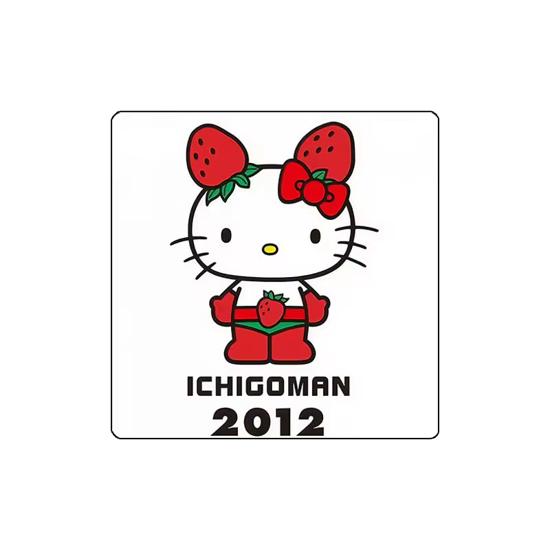 Custom Charm Cute Cartoon Kitty Cat Anniversary  Crystal Glass Soft Magnetic Refrigerator Magnet