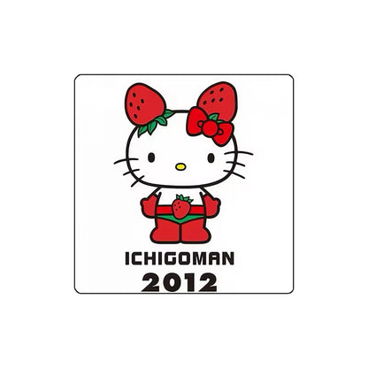 Custom Charm Cute Cartoon Kitty Cat Anniversary  Crystal Glass Soft Magnetic Refrigerator Magnet
