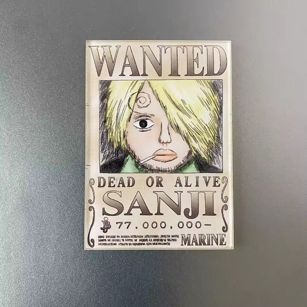 Custom Anime Acrylic Fridge Magnets One Piece Bounty Cartoon Charms Cute Decorative Magnets for Gifts  Souvenirs