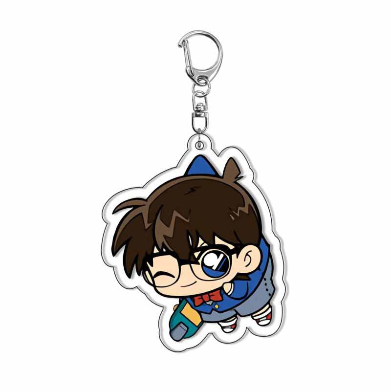 Detective Conan Acrylic Keychain  Conan Edogawa Ran Mouri Transparent School Bag Pendant Keyring