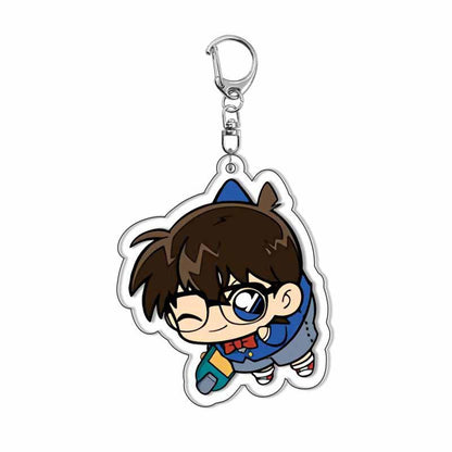 Detective Conan Acrylic Keychain  Conan Edogawa Ran Mouri Transparent School Bag Pendant Keyring