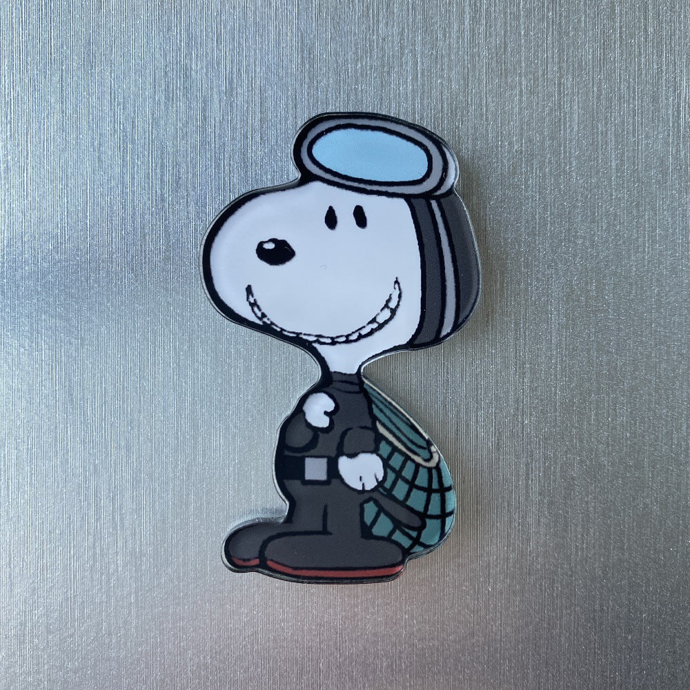 Custom Cute Cartoon Dog Fridge Magnets  Garden Series Soft Magnetic Refrigerator Decor