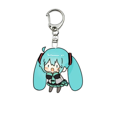 Hatsune Miku Acrylic Keychain – Cute Anime Girl Keyring, Creative Kawaii Pendant Accessory