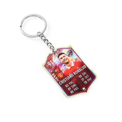 Football Player Scorecard Acrylic Keychain | UV Printed Sports Fan Collectible