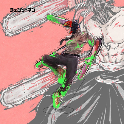 Chainsaw Man Acrylic Stand Figure Denji Makima Power Reze Anime Desk Decor Collectible Display