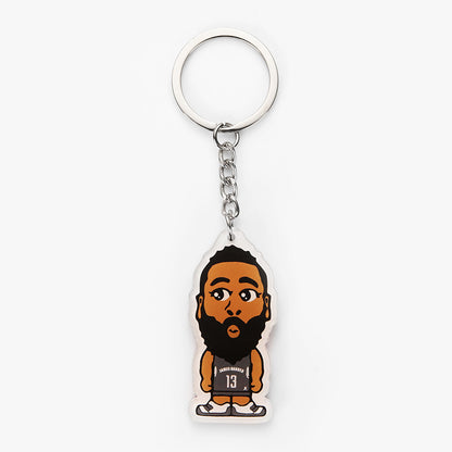 Custom Cartoon Basketball Player Acrylic Keychain | Personalized Sports Fan Gift