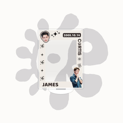 CORTIS  Acrylic Card Photo Frame Stand with Stars Pattern Rectangular Shape  Acrylic Card Stand