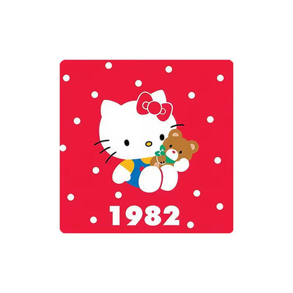 Custom Charm Cute Cartoon Kitty Cat Anniversary  Crystal Glass Soft Magnetic Refrigerator Magnet