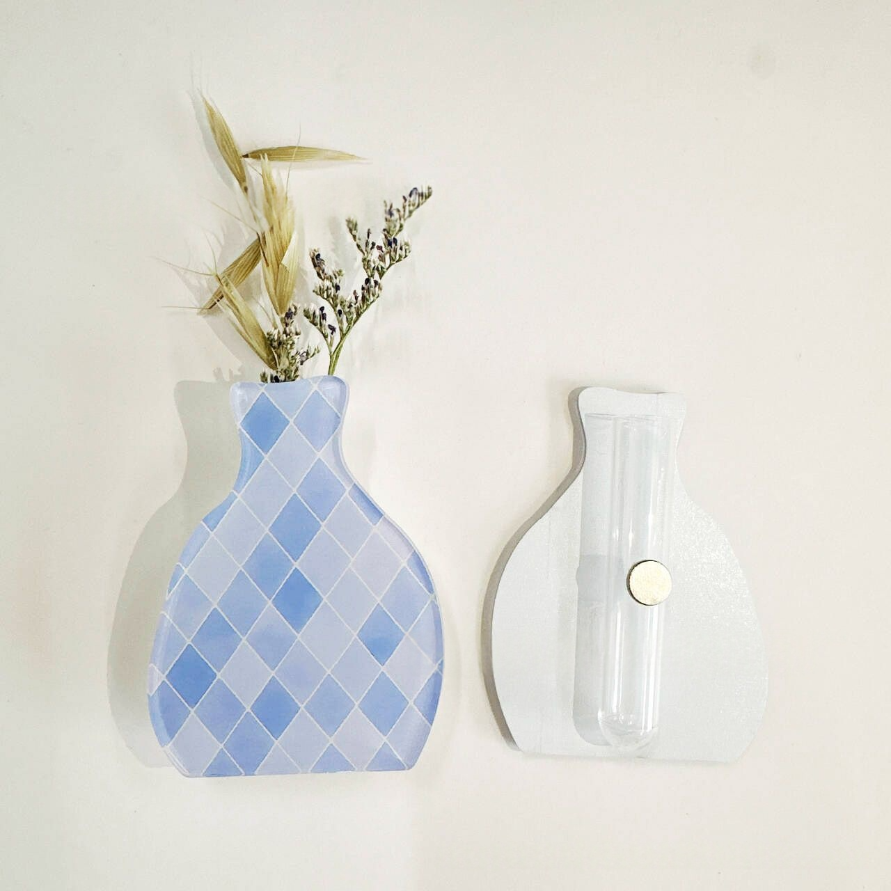 Custom Acrylic Vase Shaped Fridge Magnet Epoxy Coated Artistic Home Decor Magnetic Refrigerator Sticker