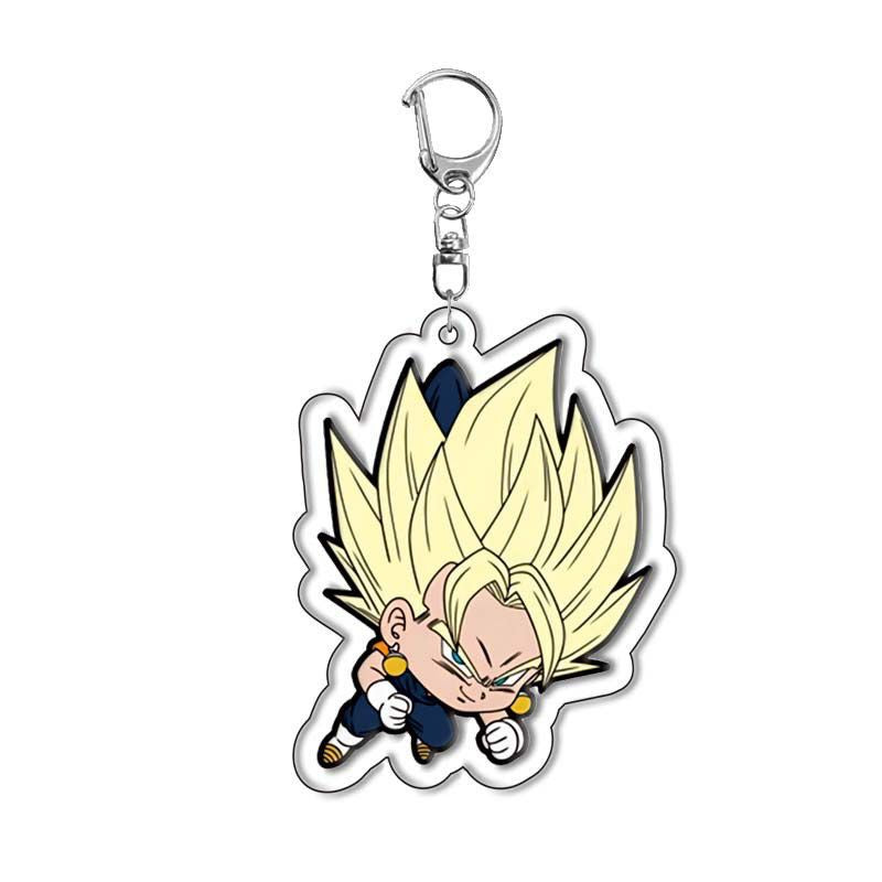 Dragon Ball Acrylic Keychain – Goku, Vegeta, Beerus, Android 18 Super Saiyan Anime Keyring Pendant