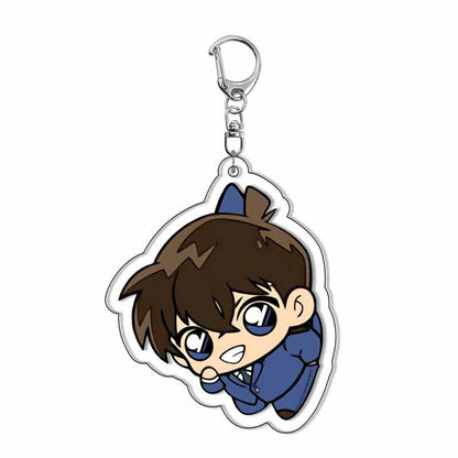 Detective Conan Acrylic Keychain  Conan Edogawa Ran Mouri Transparent School Bag Pendant Keyring