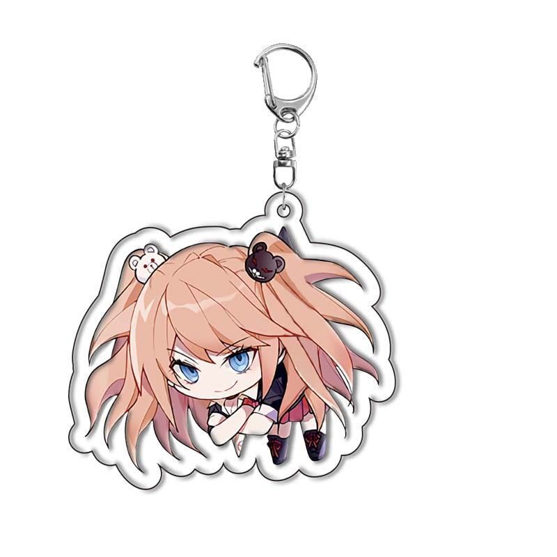 Danganronpa Acrylic Keychain – Kokichi Oma, Chiaki Nanami, Junko Enoshima Anime Keyring Pendant