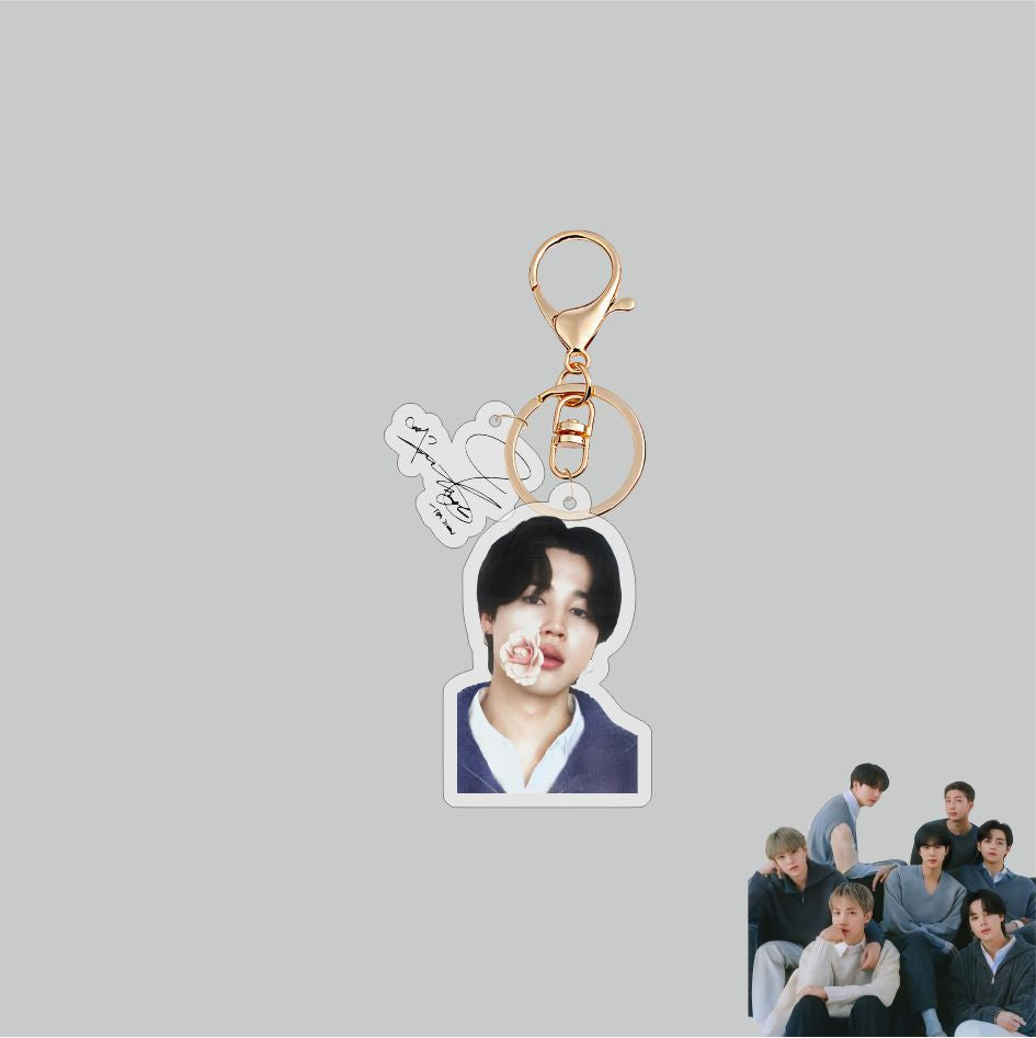 KPOP Idol Bangtan Boys Lightweight Photo Keychain UV Printing  for Backpack Bag Accessories Gift