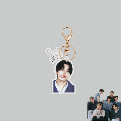 KPOP Idol Bangtan Boys Lightweight Photo Keychain UV Printing  for Backpack Bag Accessories Gift