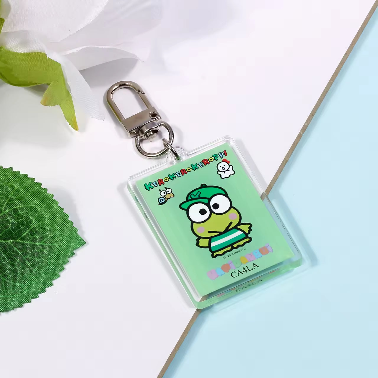 Custom Acrylic Keychain Cartoon Embossing Printed Lightweight Keychain Big Eyed Frog Pachia Dog Donald Duck