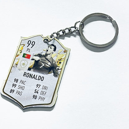 Football Player Scorecard Acrylic Keychain | UV Printed Sports Fan Collectible