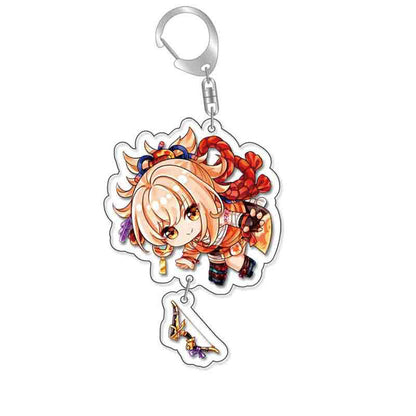 Custom Keychain UV Printed Genshin Cosplay Fan Gift Transparent Holographic Acrylic Keychain