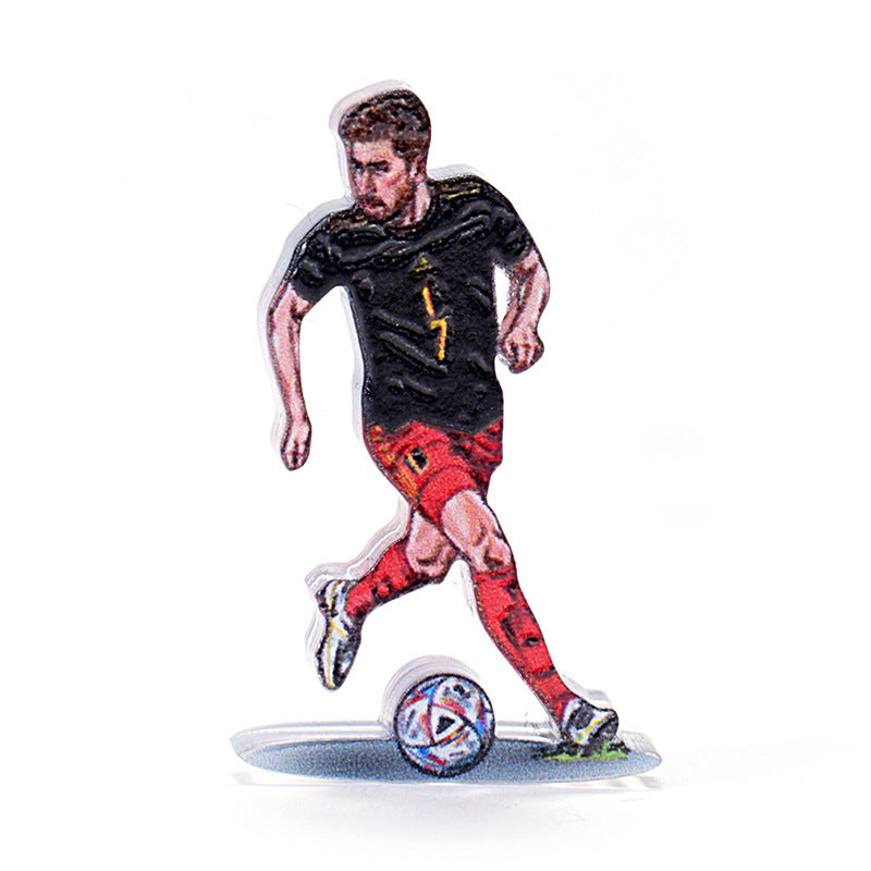 Cartoon Football Player Acrylic Stand | Double-Sided Desk Display Collectible