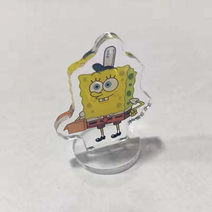 Cartoon SpongeBob Acrylic Standee Two Dimensional Funny Decoration Custom  Patrick with Woven Rope Lanyard