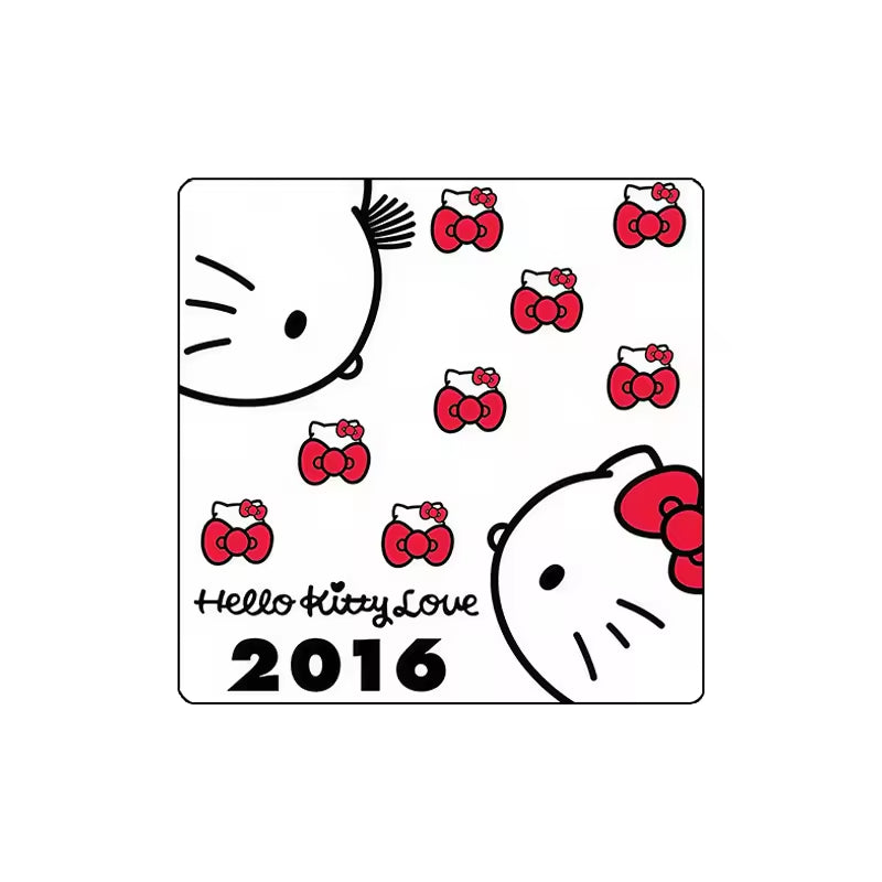 Custom Charm Cute Cartoon Kitty Cat Anniversary  Crystal Glass Soft Magnetic Refrigerator Magnet