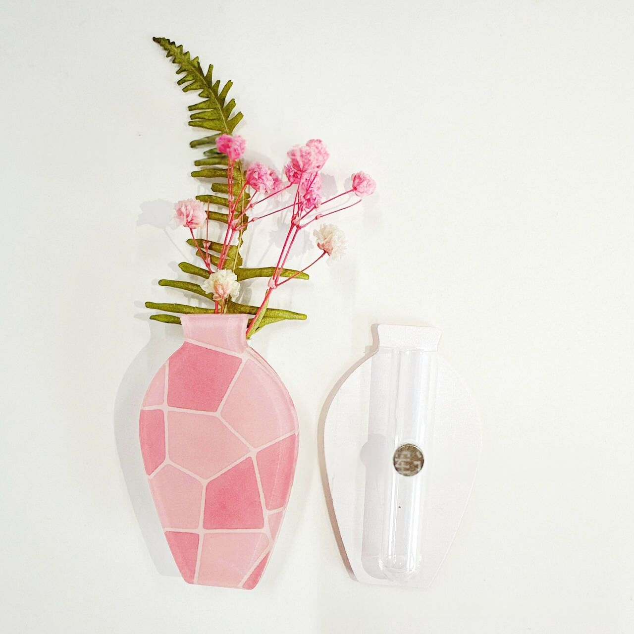 Custom Acrylic Vase Shaped Fridge Magnet Epoxy Coated Artistic Home Decor Magnetic Refrigerator Sticker
