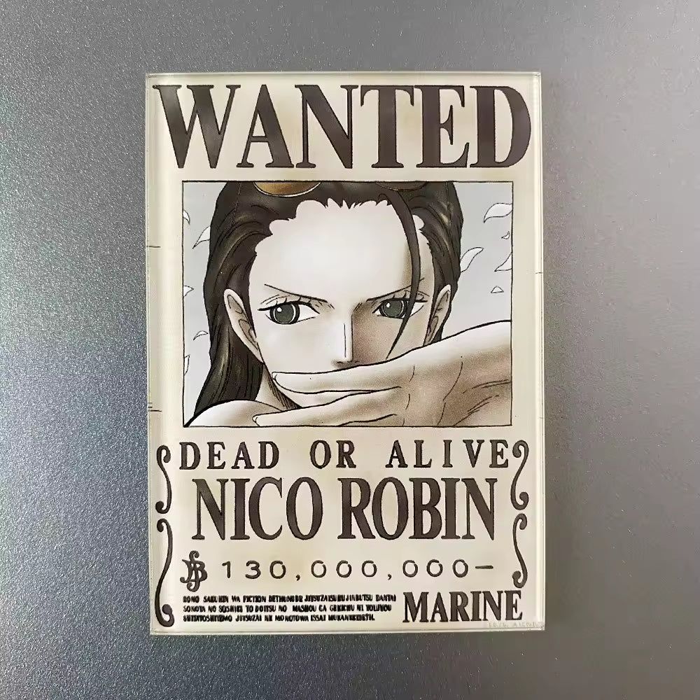 Custom Anime Acrylic Fridge Magnets One Piece Bounty Cartoon Charms Cute Decorative Magnets for Gifts  Souvenirs