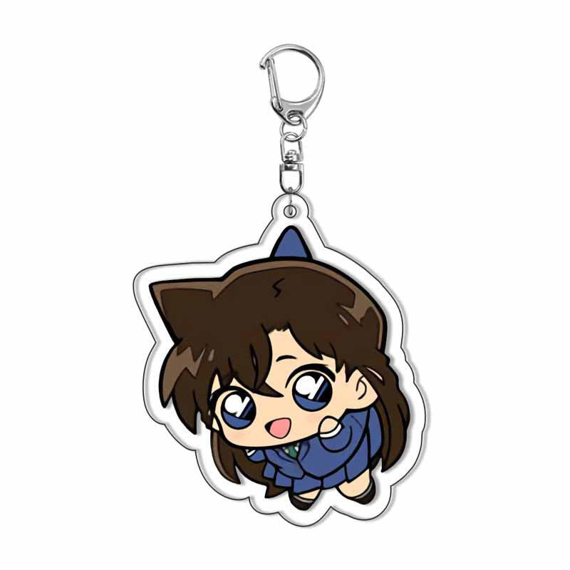 Detective Conan Acrylic Keychain  Conan Edogawa Ran Mouri Transparent School Bag Pendant Keyring