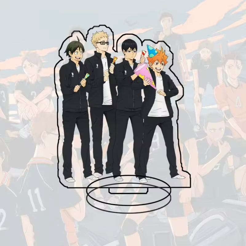 Custom Standee Haikyuu Volleyball Anime Team Acrylic Desktop Stand Figure Hinata Shoyo Kageyama Tobio Gift Decoration