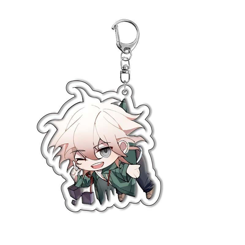 Danganronpa Acrylic Keychain – Kokichi Oma, Chiaki Nanami, Junko Enoshima Anime Keyring Pendant
