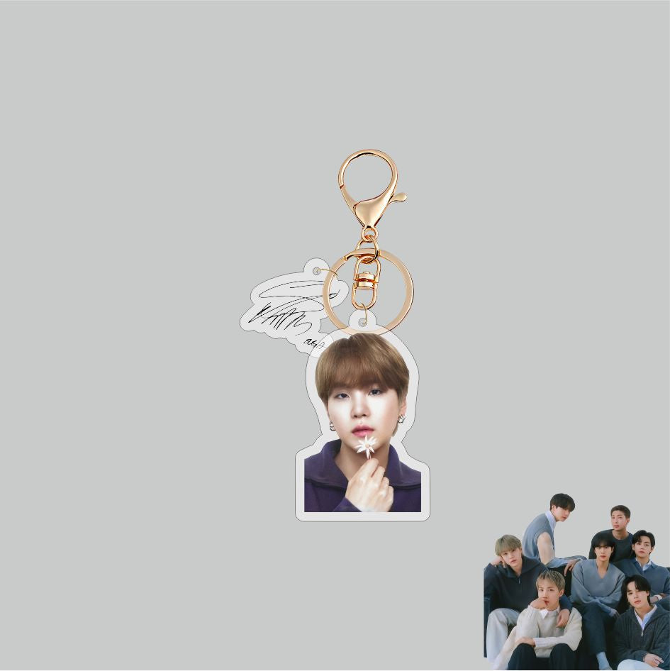 KPOP Idol Bangtan Boys Lightweight Photo Keychain UV Printing  for Backpack Bag Accessories Gift