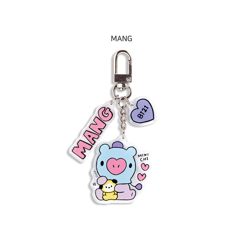 Kpop Idol Custom BTS Acrylic Keychain Cartoon Idol Style Charm Pendant for Gifts Souvenirs Fans