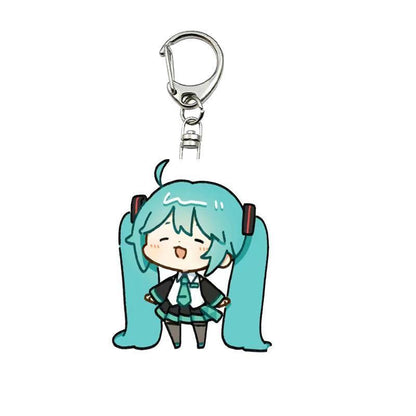Hatsune Miku Acrylic Keychain – Cute Anime Girl Keyring, Creative Kawaii Pendant Accessory