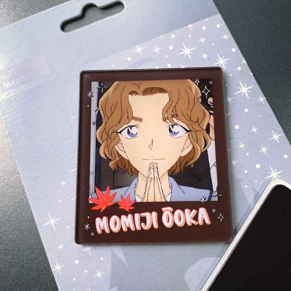 Anime Style Acrylic Photo Frame Fridge Magnets  Polaroid-Inspired Magnetic Refrigerator Decor